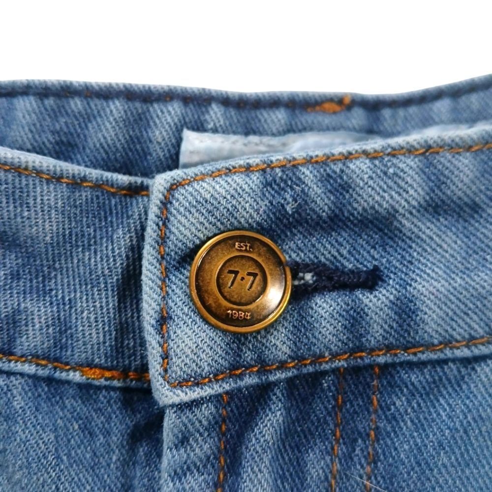 Seven7 Shorts Denim Jean Cargo Rolled Hem High Rise Size 26 Distressed - Picture 5 of 10